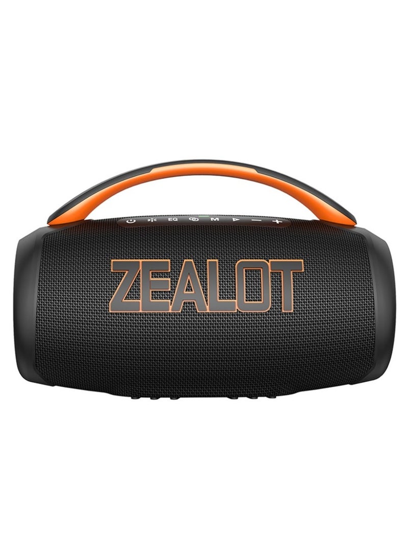 ZEALOT P12 120W Bluetooth Speaker Waterproof IPX7 Outdoor Loud Stereo Booming Bass Subwoofer 8000mAh Battery 28 Hours Playtime Compatible With Smartphone/Tablet/Laptop/PC/TV Support 3.5mm AUX/TF Card/USB Stick Playback - Image 4