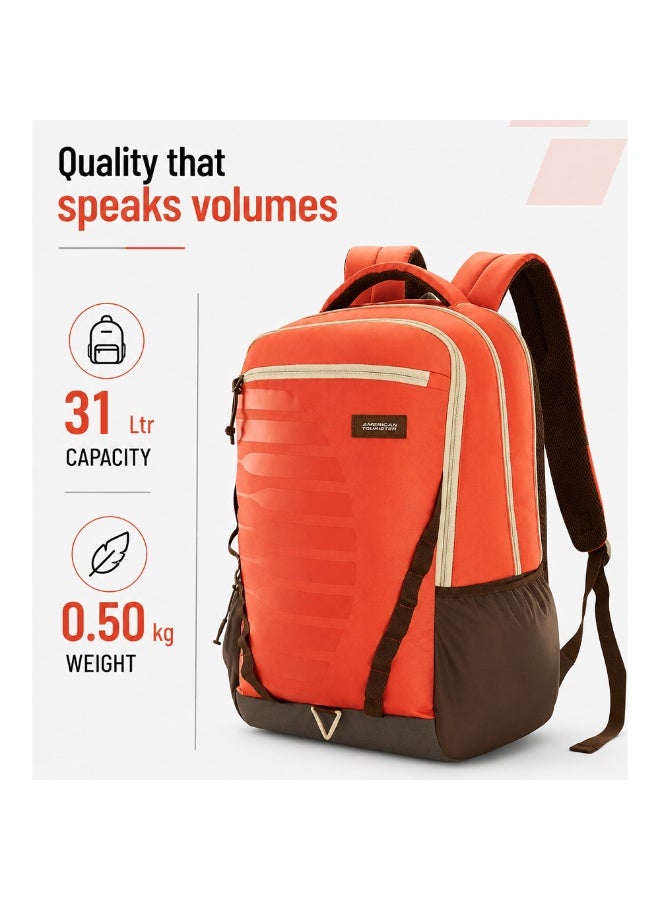 AMERICAN TOURISTER Mate 2.0 Backpack, 31L Capacity, Polyester, Dusty Red|Antimicrobial Lining|Rain Cover|Ergo Back & Shoulder|Bottle Holder|15.6" Laptop Compartment - 1 Year International Warranty - Image 2