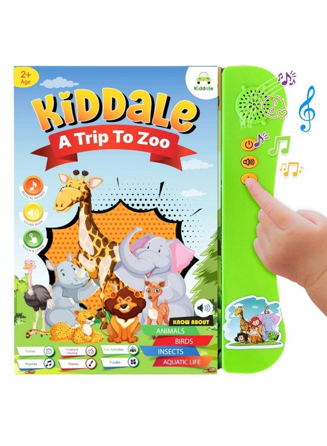 Kiddale Kiddale E Book on Farm, Wild, Aquatic Animals| Interactive Musical Electronic Sound Book|Gift for 1,2,3 Years Baby| Smart, Intelligent, Speaking, Talking, E Learning Activity Book with Nursery Rhymes  - Image 1