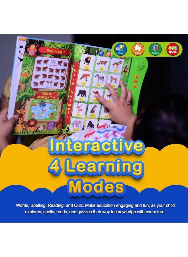 Kiddale Kiddale E Book on Farm, Wild, Aquatic Animals| Interactive Musical Electronic Sound Book|Gift for 1,2,3 Years Baby| Smart, Intelligent, Speaking, Talking, E Learning Activity Book with Nursery Rhymes  - Image 5