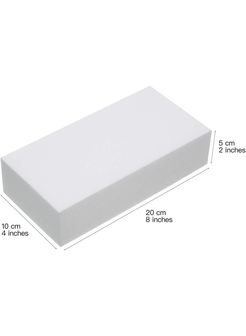 كرافت ماجيك ٤ قطع من قوالب الفوم الحرفية | ٨×٤×٢ بوصة | مستطيل من الفوم البوليسترين | ثيرموكول | ستايروفوم | للنحت الفني | تنسيقات الزهور | النمذجة | فنون وحرف يدوية | مدرسة ومكتب ومنزل - Image 3