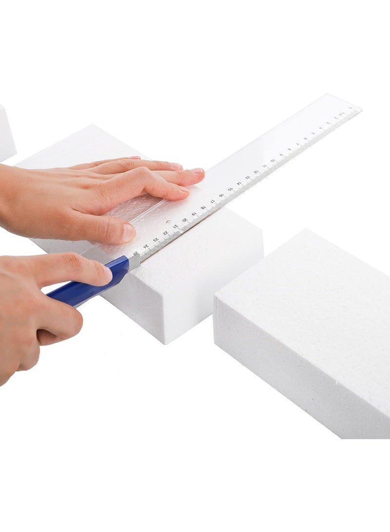 كرافت ماجيك ٤ قطع من قوالب الفوم الحرفية | ٨×٤×٢ بوصة | مستطيل من الفوم البوليسترين | ثيرموكول | ستايروفوم | للنحت الفني | تنسيقات الزهور | النمذجة | فنون وحرف يدوية | مدرسة ومكتب ومنزل - Image 5