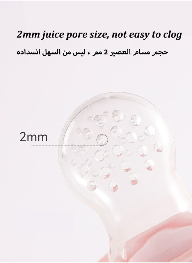 Aissiora 3PCS Baby Fruit Feeder Pacifier，Baby Food Feeder，2in1 Silicone Nibbler Pacifier，Infant Teething Toys Training Massaging Toy Teether，Fruit Teether Pacifiers，Babies Teething Relief Toy ,Baby Fruit Sucker,Food grade silicone,Reusable,NO BPA,Suitable for feeding food to infants  - Image 5