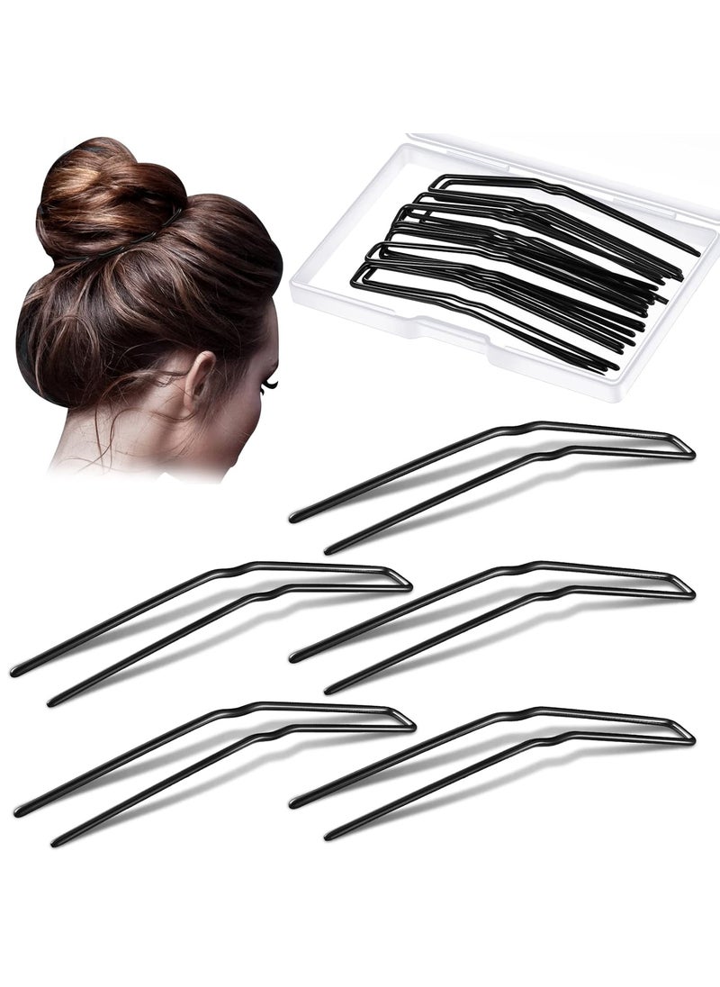 Waydress Waydress 36 Count Black UShaped Hair Pins 3 Inches for Updo Bun Bobby Pins for Women Girls Thick Curly Hair Hair Styling Pins Metal U Bun Hair Pins 