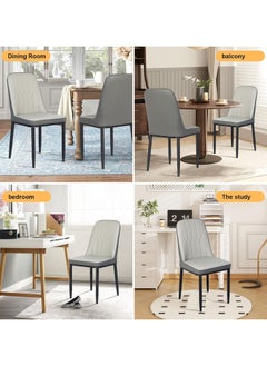 ALMUFARREJ 2 Modern Faux Leather High Back Dining Chair  - Image 5