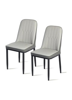 ALMUFARREJ 2 Modern Faux Leather High Back Dining Chair  - Image 2