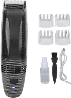 yuyte YUYTE Hair Trimmer USB Vacuum Trimmer Kit with Powerful Automatic Hair Suction for Beards Facial Hair Stubble Hair Clipping Lithium Ion Powered Electric Shaver with 4 Guide Combs 