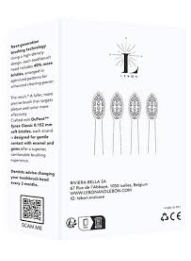 LEBON Replacement brush heads x 4 1 piece - Image 1