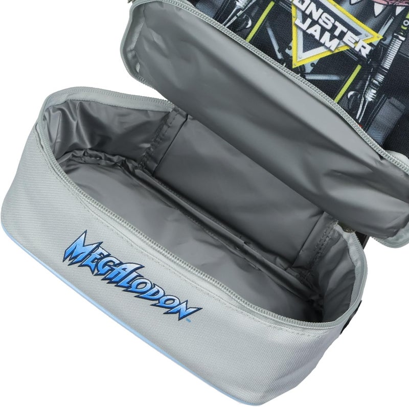 INTIMO Monster Jam Lunch Box Shark Megalodon Truck 3D Fins Dual Compartment Insulated Cooler Bag - Image 5