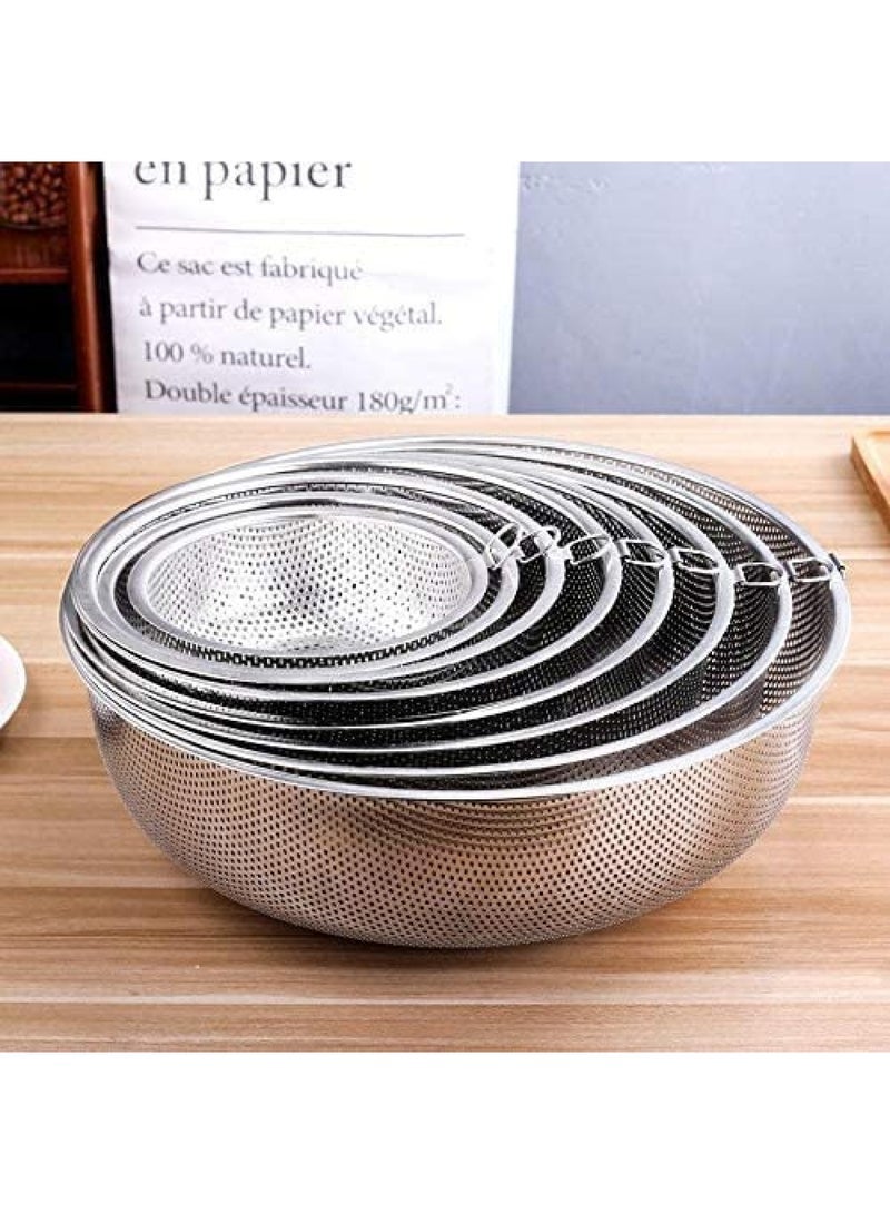 ECVV 6-Piece Stainless Steel Mesh Strainer Set with Handles And Base - Image 4