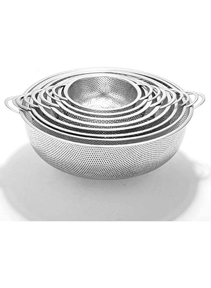 ECVV 6-Piece Stainless Steel Mesh Strainer Set with Handles And Base - Image 2