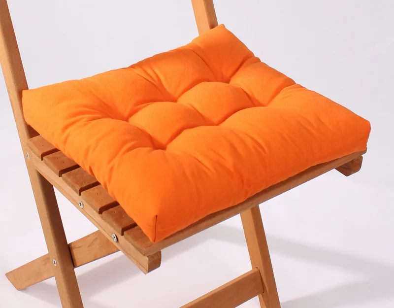 Altın Pamuk Altınpamuk Lux Fluffy Rattan Lotus Chair Cushion 43 x 93 cm. Orange