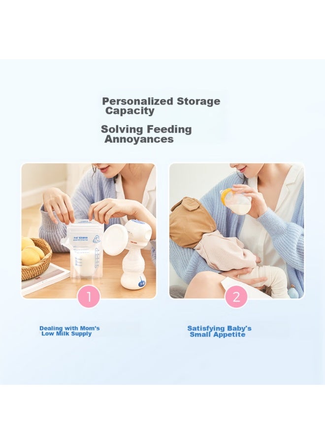 Matern'Ella Zichu Spout-shaped Breast Milk Storage Bags, Disposable Breast Milk Preservation Bags, Milk Storage Bags, 120ml*60 Pieces - Image 2