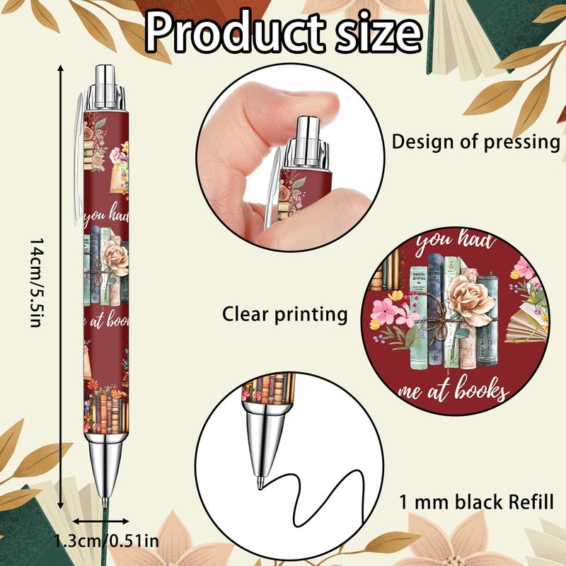 Idealmuzik Book Lover Pens Set â€“ Cute Reading-Themed Gel Pens for Women, Teens, and Kids â€“ Cozy Library Aesthetic Stationery for Journalers, Students, and Writers, 8 Pack - Image 2
