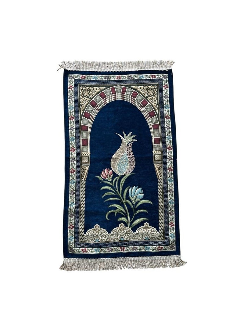 Ramadan Gifting Package Sajadati Premium Ramadan Gift Set Luxury Blue Turkish Prayer Mat (120x60 cm) & Elegant Ramadan  Light DÃ©cor â€“ Islamic Gift for Ramadan, Eid, Muslim Prayer Rug, Home & Spiritual Decorations - Image 5