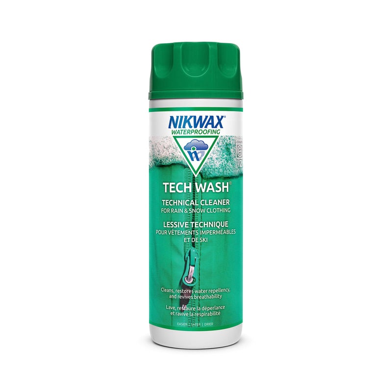 Nikwax Tech Wash,10 fl. oz., Nikwax Tech Wash Technical Cleaner for Jackets and Outerwear, Restores Waterproofing in Rain, Ski, and Snow Gear, Safe for Gore-Tex and DWR - Image 1