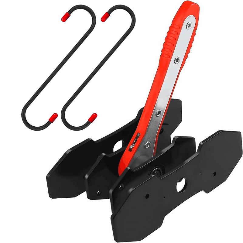 IRmm Brake Caliper Compression Tool Brake Caliper Tool with 360 Degree Swing Ratchets Caliper Piston Compressor Tool with 2PCS Steel Plates Brake Caliper Press Tool with Brake Caliper Hooks Red - Image 2