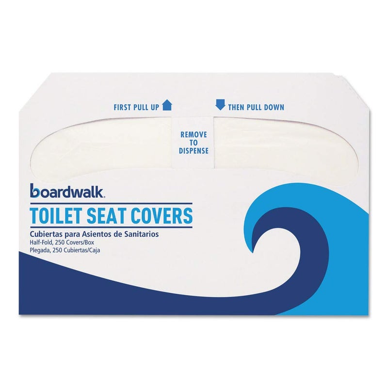 boardwalk Boardwalk K5000 Premium HalfFold Toilet Seat Covers 250 Covers per Sleeve Case of 20 Sleeves 