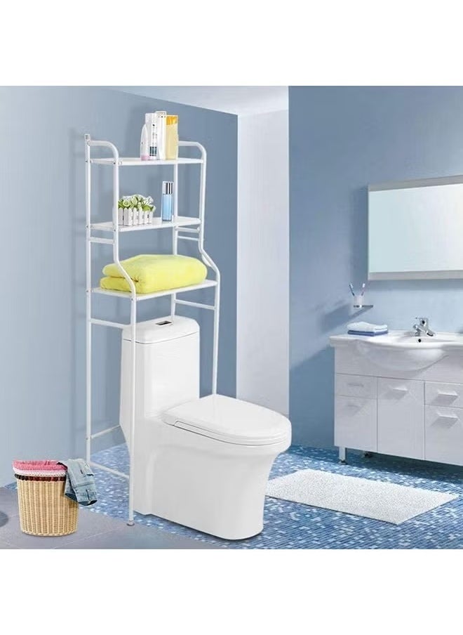 Biki Over Toilet Storage Bathroom Shelving White 153x45x25cm  - Image 2