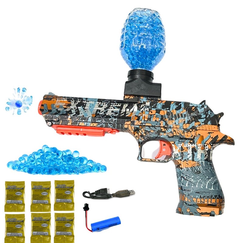 VikriDa مسدس جل بلاستر للأنشطة الخارجية وقت الرماية مع 2500 كرة للبالغين مسدس هوائي أصلي أوتوماتيكي - متعدد الألوان - Image 1