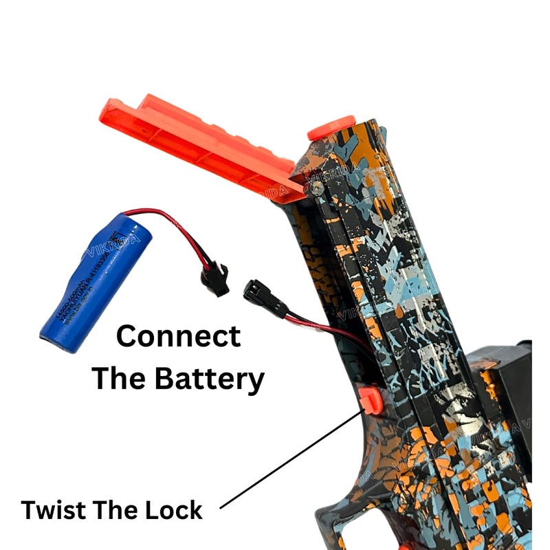 VikriDa مسدس جل بلاستر للأنشطة الخارجية وقت الرماية مع 2500 كرة للبالغين مسدس هوائي أصلي أوتوماتيكي - متعدد الألوان - Image 4