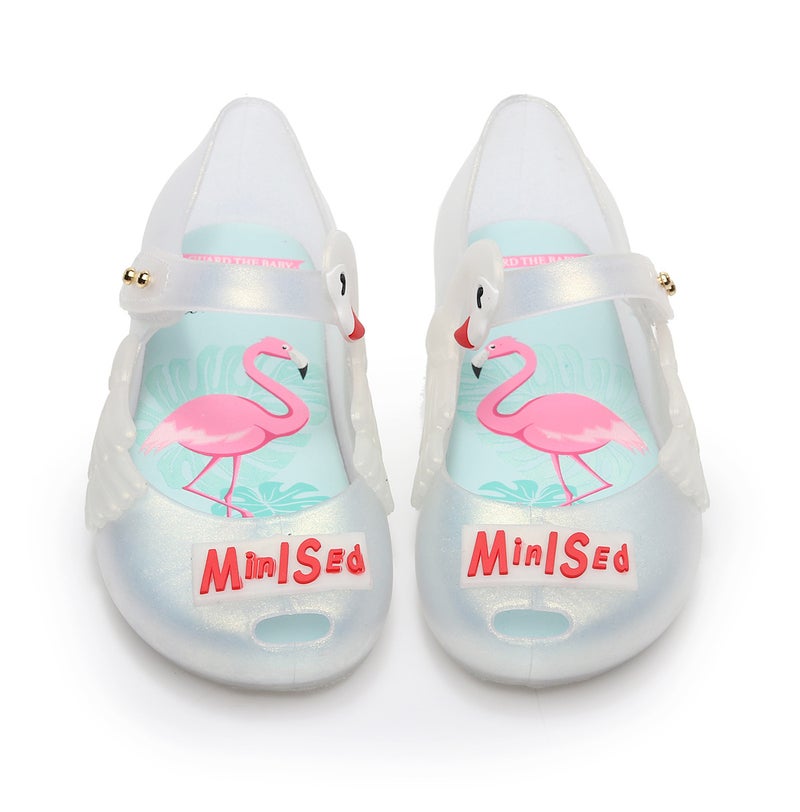2022 New minised Swan Unicorn Flamingo Print Graffiti Jelly Shoes Fragrant Jelly Children''s Shoes - Image 2