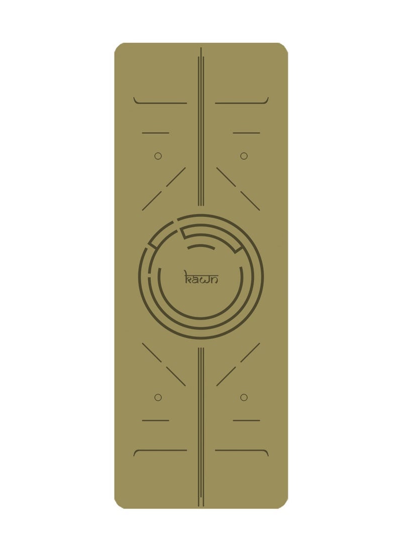 KAWN.YOGA Gold Mat. Non-Slip. Strap Included. High Performance Material Exercise Mat Ideal For Hiit, Plates, Yoga And Other Workouts  - Image 1