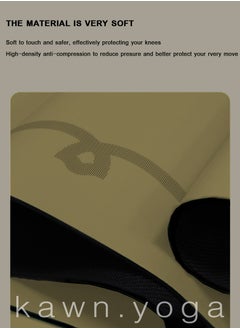 KAWN.YOGA Gold Mat. Non-Slip. Strap Included. High Performance Material Exercise Mat Ideal For Hiit, Plates, Yoga And Other Workouts  - Image 3