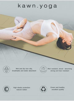 KAWN.YOGA Gold Mat. Non-Slip. Strap Included. High Performance Material Exercise Mat Ideal For Hiit, Plates, Yoga And Other Workouts  - Image 5