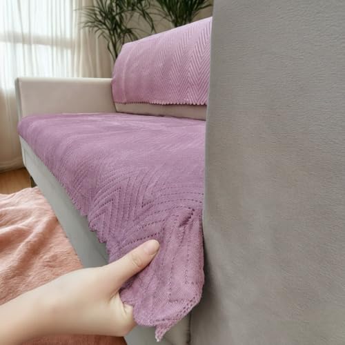 Homerz Premium 3 Seater Velvet Sofa Cover Panel, Soft and Velvety Fabric, Vibrant Colours (Onion, 3 Seater with Back) - Image 4
