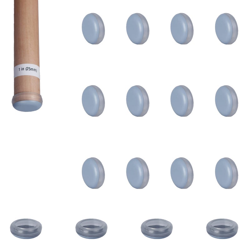 CSFMC CSFMC Sliders Pads for Round Furniture Legs1 inch25mm16 PackTableChairCabinetSofa GlidesProtect The Floor by Sliding Like MagicSuitable for Carpet Wood  Ceramic Tile Flooretc BlueGray 