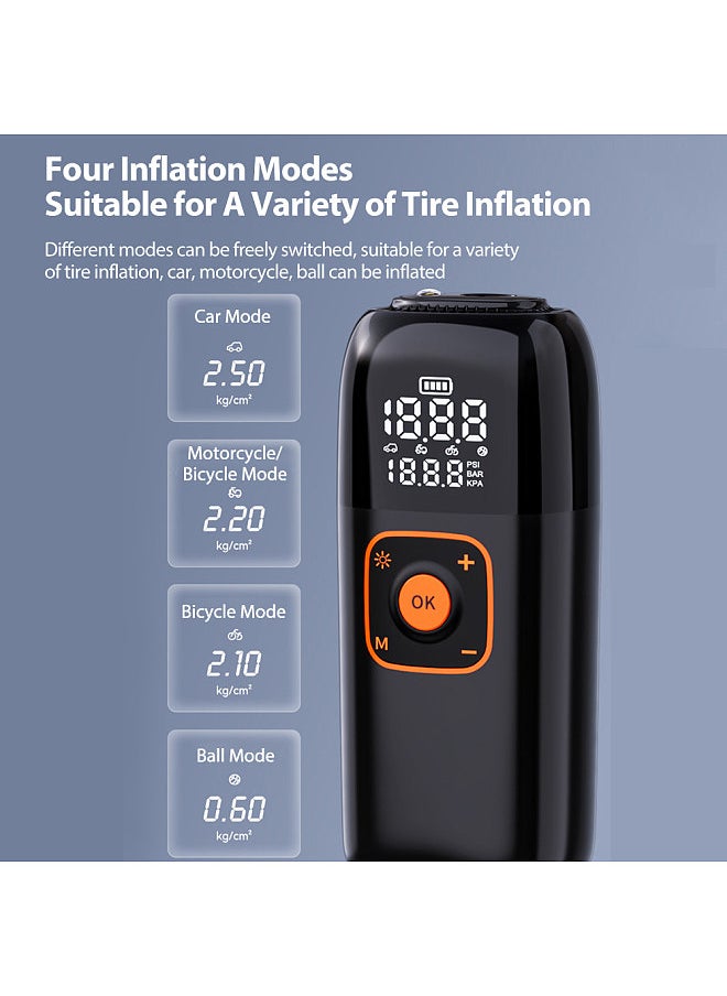 Generic - Tire Inflator Portable Air Compressor 150PSI/10.3Bar 6000mAh Air Pump - Image 1