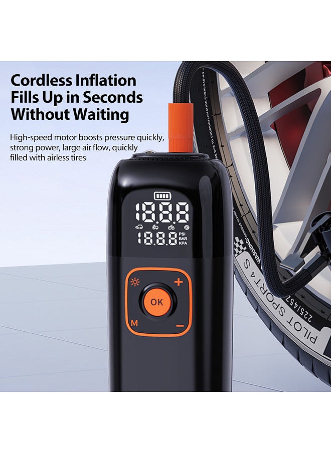 Generic - Tire Inflator Portable Air Compressor 150PSI/10.3Bar 6000mAh Air Pump - Image 1