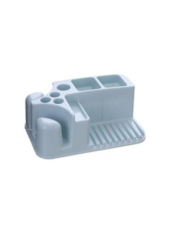 Spaceshoop Toothbrush Cup Storage Rack Bathroom Washable Storage Organizer Stand Rack Multi Functional Toothbrush Holder 6 Slots for Toothbrush Toothpaste Cleanser Razor  - Image 1
