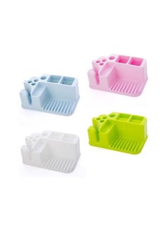 Spaceshoop Toothbrush Cup Storage Rack Bathroom Washable Storage Organizer Stand Rack Multi Functional Toothbrush Holder 6 Slots for Toothbrush Toothpaste Cleanser Razor  - Image 3