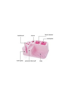 Spaceshoop Toothbrush Cup Storage Rack Bathroom Washable Storage Organizer Stand Rack Multi Functional Toothbrush Holder 6 Slots for Toothbrush Toothpaste Cleanser Razor  - Image 5