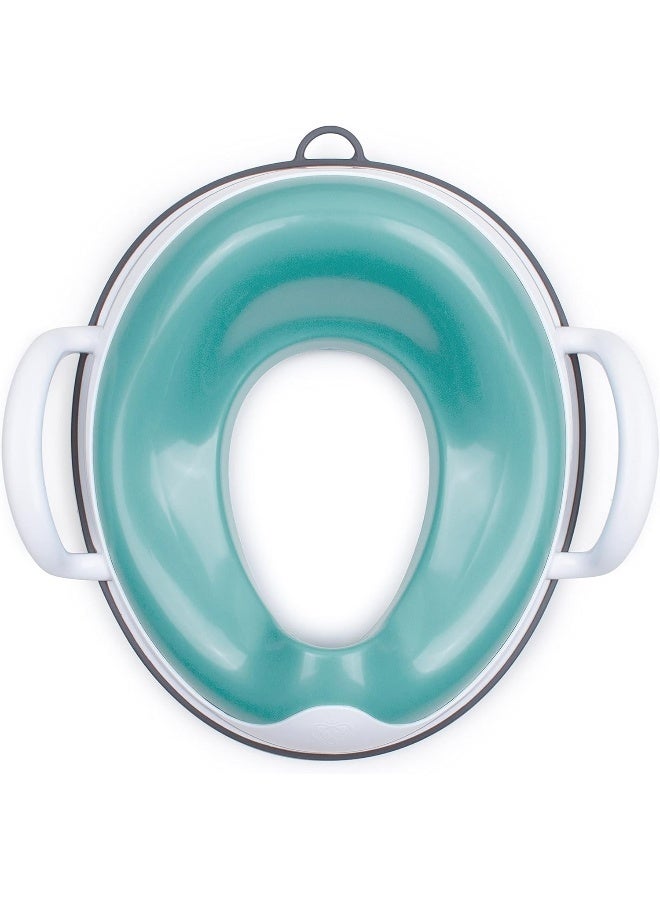Prince Lionheart Tinkle Trainer Toilet Seat - Potty Training Toilet Seat - Toilet Seat with Sturdy Security Handles, Splash Guard, Non Slip Base - Fits Most Toilets, Comfortable Design - Glacier - Image 4