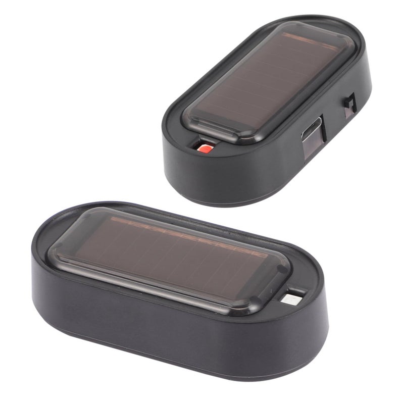2PCS Solar Powered Car Security Warning Dummy Alarm Indicator - Image 2