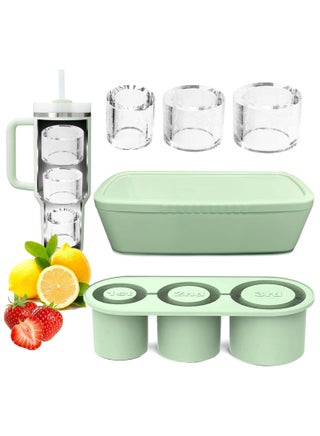 Ice Cube Tray for 40Oz Tumbler, Silicone Hollow Cylinder Ice Mold with Lid and Bin for Freezer, Ice Drink, Juice, Compatible with 40Oz Tumbler (Green) - pzsku/ZB4E4691A3F5556489D19Z/45/_/1720858977/0e8b2bef-18ac-4269-8069-129890723650
