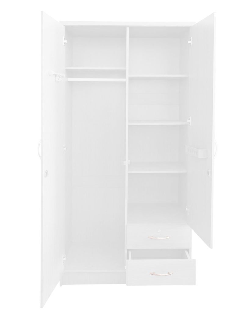 Galaxy Design 2 Door Wooden Wardrobe Cabinet / Cupboard Engineered Wood Perfect Modern Stylish Heavy Duty - Image 2