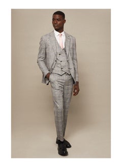 Slim Fit Aqua Bold Checked Suit Jacket