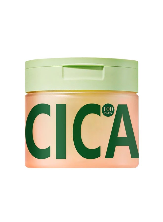 CICA 100 Pads Centella Exfoliating Pads, Toner Pads, Dark Spot Remover For Face Exfoliator Pad - Soothing & Hydrating Facial Treatment, Pore Minimizer To Brighten Skin, Reduce Acne & Fine Lines - Image 1