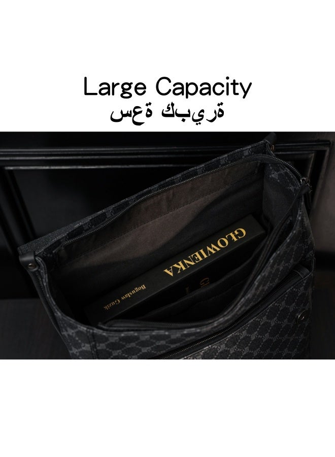 Men's Contrast Color Backpack, Boys' Large Capacity School Bag Back Bag Laptop Bag Office Bag Briefcase, PU Leather Notebook Bag College Bag Tourist Bag Office Bag for Teenager/College Students - Image 5