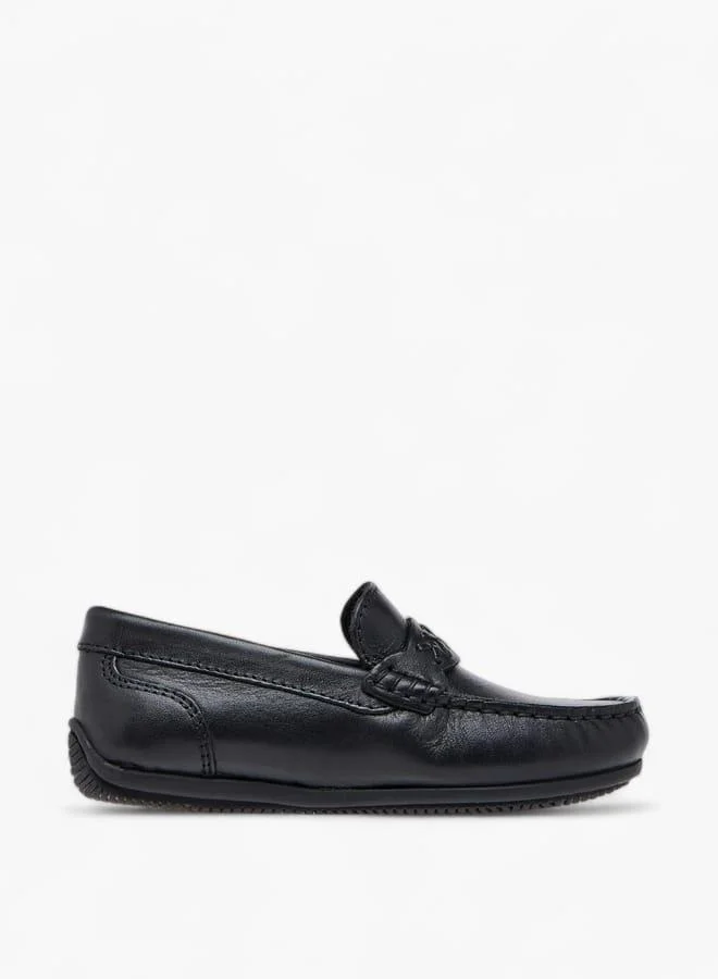 Mister Duchini Boys Textured Slip-On Loafers