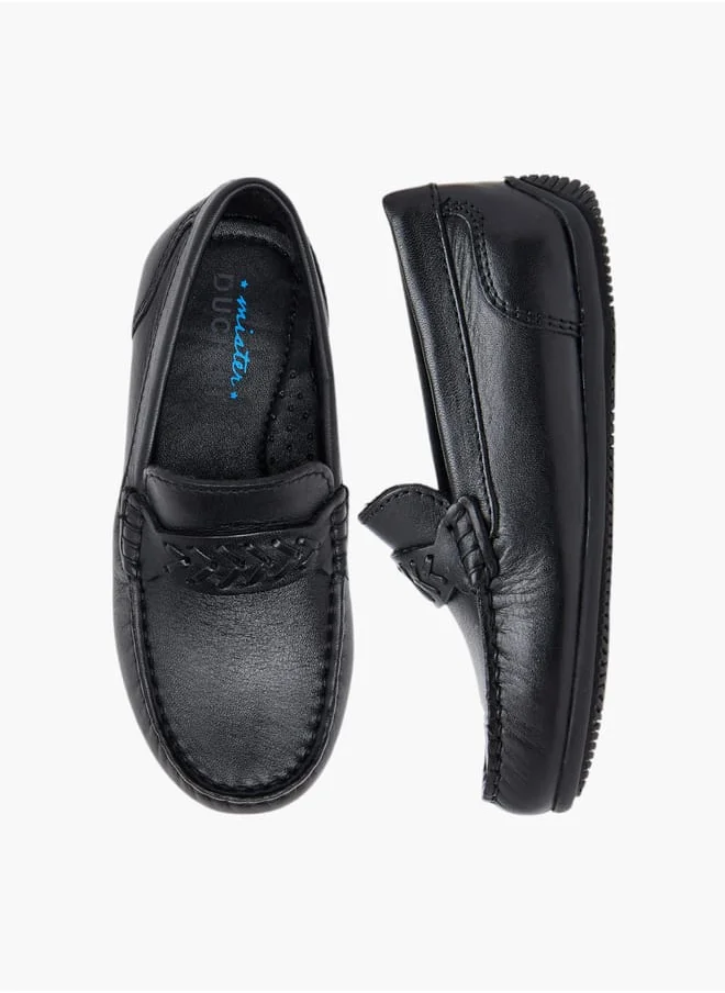 سيد دوتشيني Boys Textured Slip-On Loafers Ramadan Collection