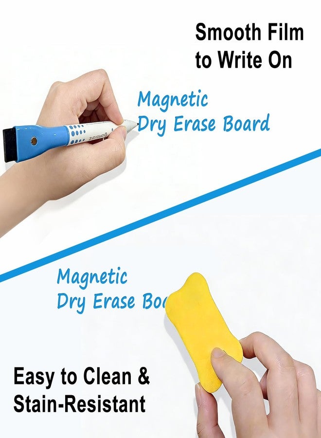 RPBHY Magnetic Whiteboard for Fridge, 20" x 13" Dry Erase Board Set with Markers & Eraser, Strong Magnet & Stain-Resistant Surface, Fridge Calendar for Notes, Grocery List, Meal Planning & Family Schedule - Image 4