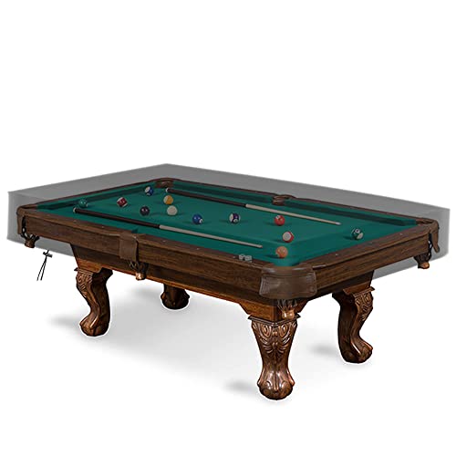 amberr Billiard Pool Table Cover,Waterproof Fade Resistant Windproof Scratch Resistant Covers Cover for Pool Table Snooker Billiard Table (Black, 7FT: 92x52x8in) - Image 4