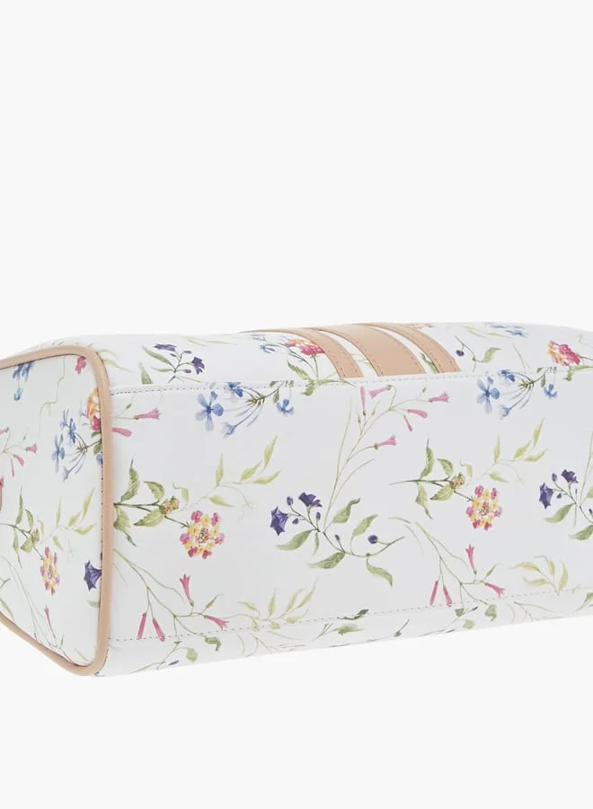 فلورا بيلا من شو إكسبرس Women Floral Print Tote Bag with Handles and Detachable Strap