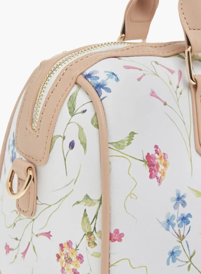 فلورا بيلا من شو إكسبرس Women Floral Print Tote Bag with Handles and Detachable Strap