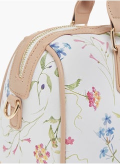 Flora Bella By Shoexpress Women Floral Print Tote Bag with Handles and Detachable Strap  - Image 5